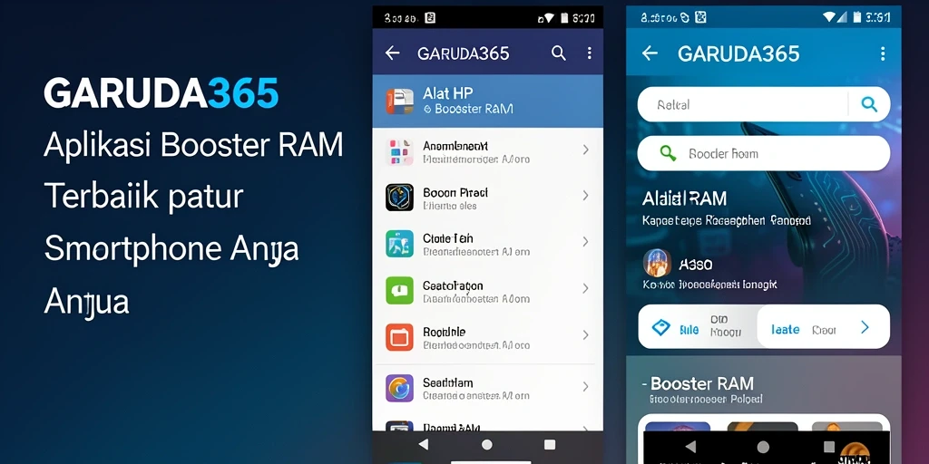 Tampilan utama aplikasi GARUDA365 yang intuitif dan fungsional.