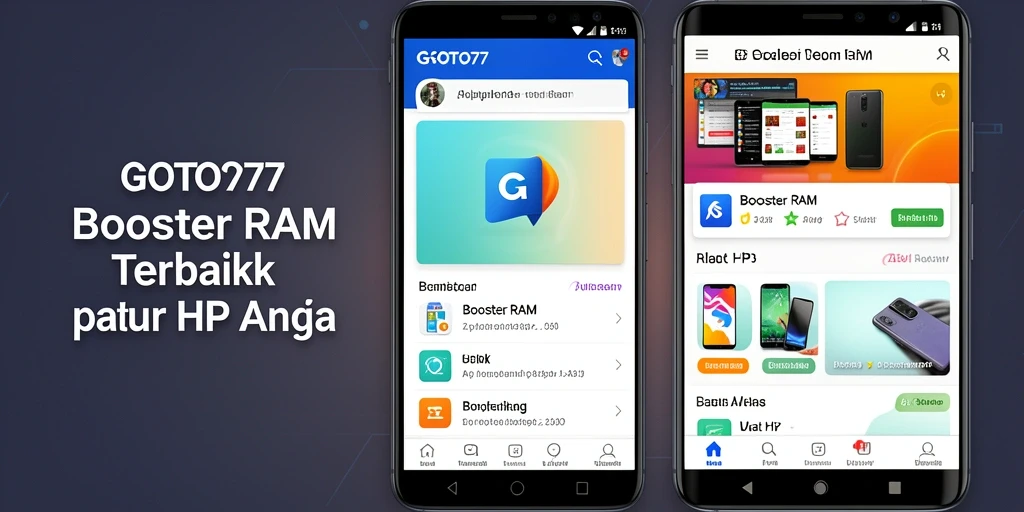 Antarmuka aplikasi GOTO77 yang sederhana dan mudah digunakan.