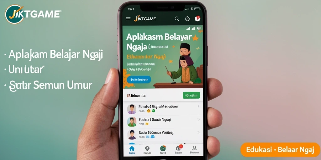 Antarmuka aplikasi JKTGAME yang interaktif dan mudah digunakan.
