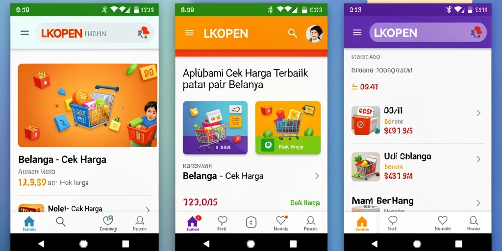 Tampilan antarmuka LKOPEN yang memudahkan pengecekan harga.
