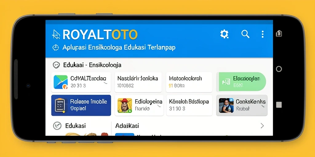 Tampilan antarmuka aplikasi ROYALTOTO yang informatif dan menarik.