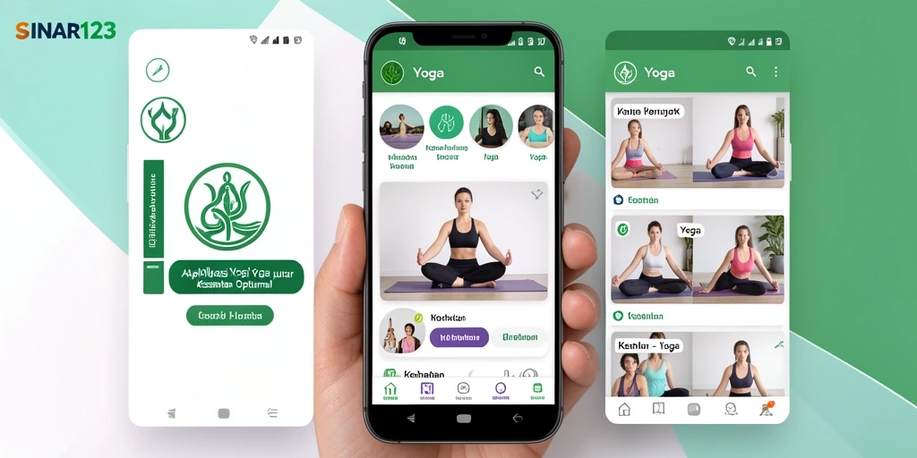 Tampilan antarmuka aplikasi Yoga yang intuitif dan menarik.